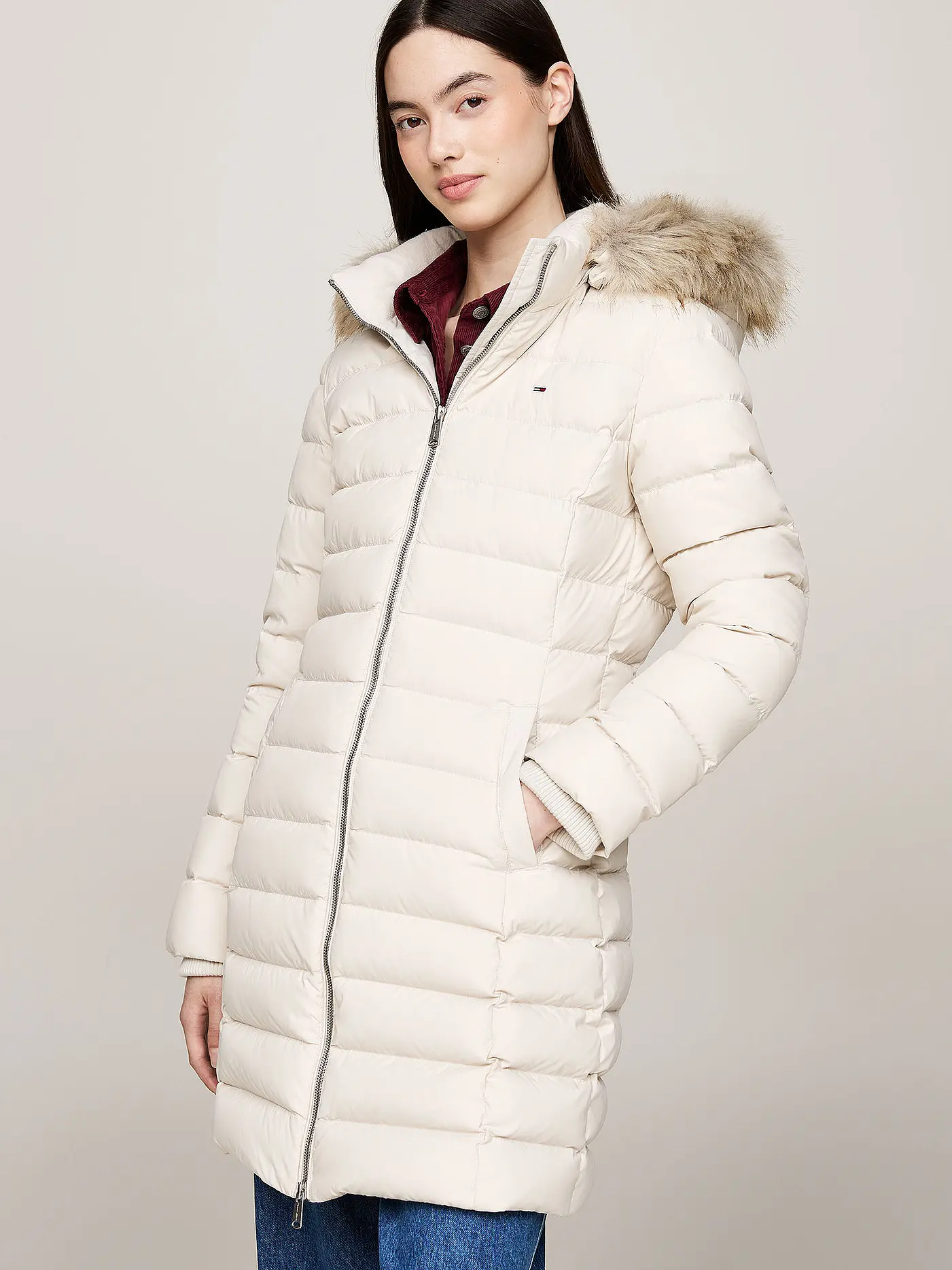TOMMY JEANS | Steppmantel | creme